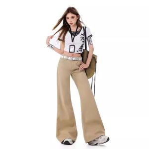 MZVZ | Quần Jeans Suông Xòe Vintage Trắng