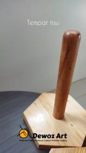 Stand tisu roll kayu - Stand tisu dapur - Stand tisu roll unik