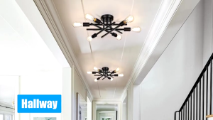 Chandeliers 6-Light Ceiling Light Vintage Matte Ceiling Lamp for Dining Living Room Bedroom Study