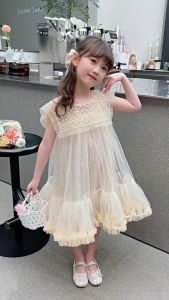 Rachel Dress Anak Perempuan Motif Glitter Mutiara