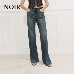 MO&Co. | NOIR Series Low Rise Flared Jeans Tencel Cotton