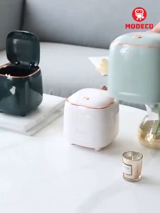 Thùng Rác Mini Để Bàn Có Nắp Modeco - Chất Liệu Nhựa Abs Cao Cấp Đẹp Sang Trọng Để Phòng Khách Văn Phòng Bàn Học