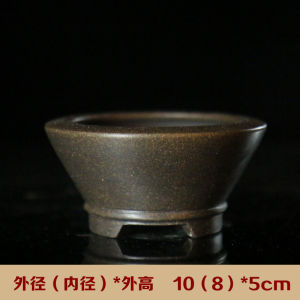 Yixing Purple Clay Handmade Ceramic Potted Plants Succulent Miniature Flower Pot Glazed Porcelain Vase Nordic Style Desktop