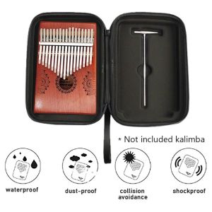 Kalimba Storage Box 17 Key Universal Waterproof EVA Case Kalimba Keyboard Musical Instrument Mbira Sanza Bag Accessories  Portable Shockproof Kalimba Case Waterproof Thumb Piano Bag for 17key Kalimba Keyboard Instruments