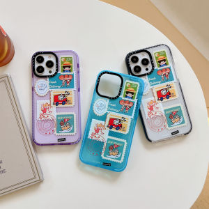 CASE.TIFY cartoon stamp Air cushion protection Phone Case for iphone 15 15pro 15promax 15plus 14 14pro 14promax 13 13pro 13promax 12  12promax cute for iphone 11 11promax x xr xsmax 7+ 8+ Cartoon phone case cute INS style girl phone case man cartoon