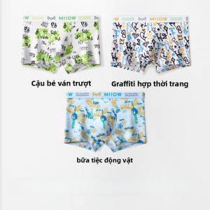 MiiOW | Quần lót nam Modal in họa tiết thời trang cho học sinh trung học phổ thông và trung học cơ sở Quần đùi cạp vừa kháng khuẩn
