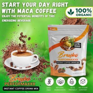 Brusko Performaxxx Extreme Coffee Mix – With Maca Extract & Stevia – 10 Sachets
