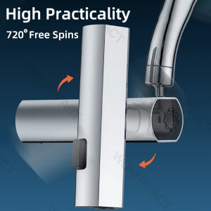 Kitchen rain waterfall splash arrester hot and cold dish sink sink multi-function rotatable faucet nozzle