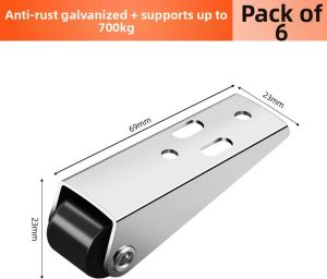 LECAN | Adjustable Door Support Sliding Rail Wheel Stainless Steel