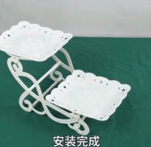 Dessert Table Birthday Cake Display Stand Plastic Multi-layer Dessert Stand Set Small Cake Tray Fruit Tray 蛋糕展示架托盘