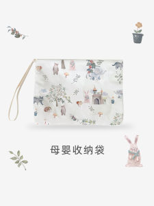 Portable Cotton Baby Diaper Bag Newborn Infant Storage Pouch Hanging Bedside Bag for Mother And Baby Childcare Essentials