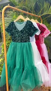 Dress Payet Anak / Elora Dress Glitter Anak Perempuan