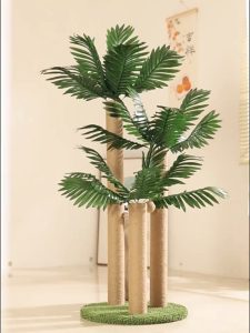 Lovinland Pet Cat Scratching Post Cat Scratcher Tall Scratching Posts for Indoor Cats with Cat Toy and Interactive Ball for Kittens Adults Cats