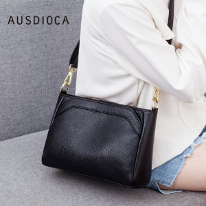 AUSDIOCA | Leather Womens Multi-layered Soft Crossbody Bag