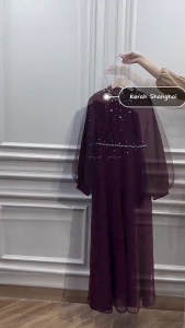 Dress Exclusive Modern Nadine Gamis Lebaran Terbaru Gamis Kondangan Gamis Brukat Maxi Pesta Nikahan Kekinian