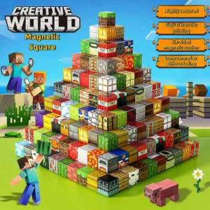 200PCS Magnetic Building Blocks Magnetic Toy DIY model Magnetic Suction Magnet Puzzle Childrens Intellectual Toys Figures Doll Game Creativity积木