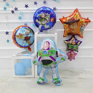 Balon Foil Jumbo Toy Story Woody Jessie Buzz Lightyear Lotso 18 inch Balon Bulat Bintang Toy Story Perlengkapan Dekorasi Pesta Ulang Tahun