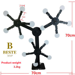 Resetting and Rotate The Metal Shooting Target Stand with 15 Steel Plates for Airsoft