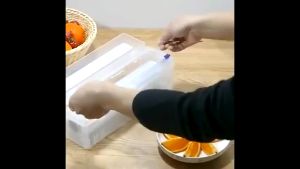 MLADEN Food Wrapping Plastic Food Wrap Cutter Box Food Wrapping Film with Cutter Cling Wrap Pembalut Plastik Makanan