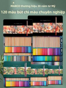 Marco | Bút Chì Màu Đóng Tích 48 Màu Tan Trong Nước