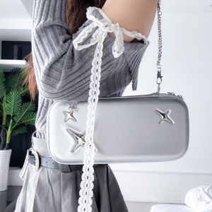 AJAZZ | New Portable Retro Silver Switch Game Console Storage Bag Eva Hard Handbag Switch2/Switch/Switch OLED Gaming Accessories Gift