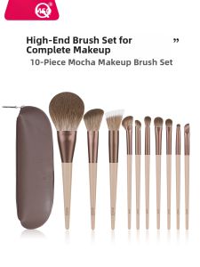 MSQ | Animal Hair Makeup Brush Set for Powder Blush Contour and Eyeshadow