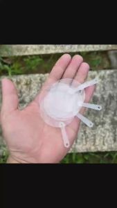OUHOE | DIY 5cm Mini Transparent Blank Fans 50PCS for Children Art Designing Wedding Party Favor Craft