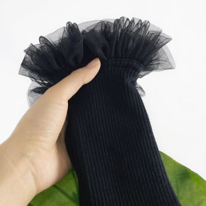 Sweet Cool Girl Leg Socks Mesh Lace Middle Tube Personality Short Socks Japanese Style JK Spring Summer Cotton Shaping Socks