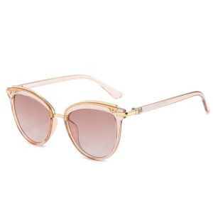 High-end Fashionable Cat-eye Sunglasses With Metal Thin Frames Uv Protection Versatile Style. 827
