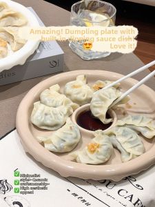 Creative Ceramic Plate for Breakfast and Sauces