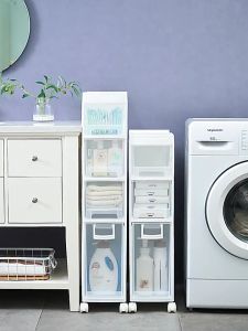 Elite Kitchen - 2/3/4 Layers Multi-Functional Waterproof Storage Cabinet Bathroom Storage Toilet Side Cabinet Kitchen