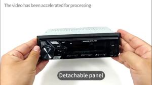 Grandnavi | Grandnavi MP3 Car Player Detachable Panel 1DIN 7 Color Light USB FM Radio Tuner with LED Segment Displays AUX Input USB