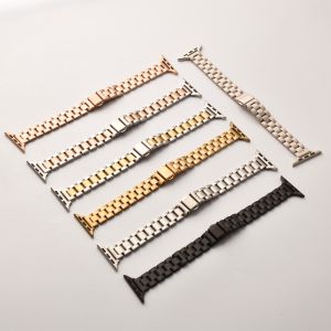 สายสแตนเลสบางสายนาฬิกาแอปเปิ้ลเข้ากันได้กับซีรีส์ 876 SE อัลตร้าสร้อยข้อมือสำหรับขนาด 45 มม./41 มม.40 มม./44 มม.42 มม./49 มม.