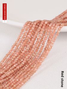 3mm Natural Rhodochrosite Cut Crystal Semi-Finished DIY Scattered Beads Handmade Beaded Rhodochrosite