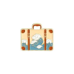 Fashionable Scenic Pin Brooch Personalized Alloy Badge Cute Couple Backpack Creative Mini Accessories Chest Seal
