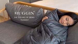 ผ้าห่มถ่วงน้ำหนัก HUGGIN Weighted Blanket รุ่น 4.5 kg 5.4 kg 6.8kg สี เทาเข้มเทาอ่อนขาว ขนาด 60x80 นิ้ว ผ้าห่มน้ำหนัก ผ้าห่มน้ําหนัก - Lazada
