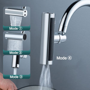 Specool® Waterfall Faucet 360° Swivel 4 Modes Kitchen Faucet Booster 22mm Thread Anti-Splash Faucet Bubbler Water Tap
