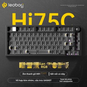 LEOBOG | Bàn Phím Cơ 75 Phím Có Dây/Không Dây Cấu Trúc Gasket RGB