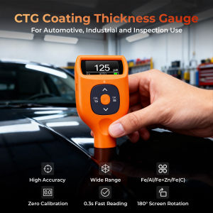 Coating Thickness Meter with APP 0-5000μm Paint Thickness Gauge for Cars ±(2%+1μm) Accuracy Auto Fe/Al/Zn/Fe(C) Detection