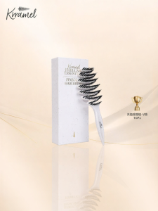 KRRAMEL | Volume Boosting Boar Bristle Hair Comb for Scalp Massage and Hair Care