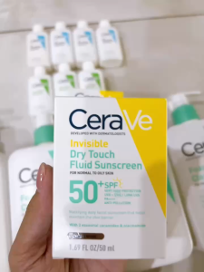 Sữa Chống Nắng Cerave Invisible Dry Touch Fluid Sunscreen SPF50+ PA++++ Giảm Dầu Mỏng Nhẹ Khô Thoáng 50ml