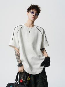 WUKONGYOUHUO | Summer Color Block Design Sense Casual Tee