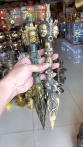 Phurba Bằng Đồng (Kilaya – Kila )-Pháp Khí Mật Tông - Dao Phổ Ba- Dài 35cm - Nặng 0.5kg