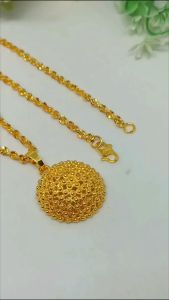 Kalung Xuping Rantai Tambang Lilit Set Liontin Love (Panjang 45cm) Perhiasan Dubai Lapis Emas 24K