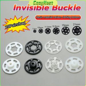 C.N. 10Pair Womens Shirt and Skirt Invisible Button Hidden Snap DIY Baby Clothes Small Buckle Accessory