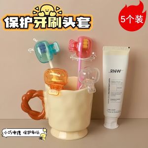 Portable Travel Toothbrush Dustproof Protective Cap Storage Box Convenient Carry-On Brush Head Protector Sleeve for Home Use