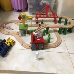 Bộ Đồ Chơi Tàu Hỏa Gỗ Giáo Dục Điều Hòa Tay-Mắt Cho Trẻ Em