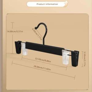 EUNICE 30Pcs Clothes Hanger With Clip Stainless Steel Trousers Hanger Anti-slip Hanger For Pants裤夹衣架