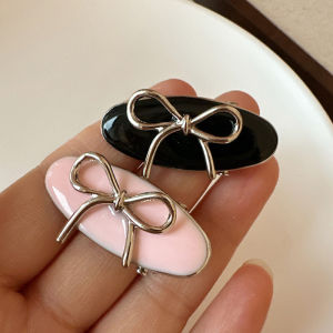 🔥Sweet Cute Hair Accessory Women Metal Bow Bangs Clip Versatile Duckbill Clip LovelylifeFu👍