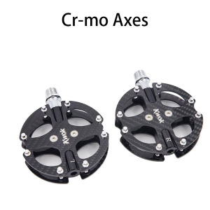 Kwok Carbon Fiber Bicycle Pedals Ultralight MTB Road 3 Bearing Pedals Titanium Alloy Axle Light Weight Bike Pedals Cycling Part